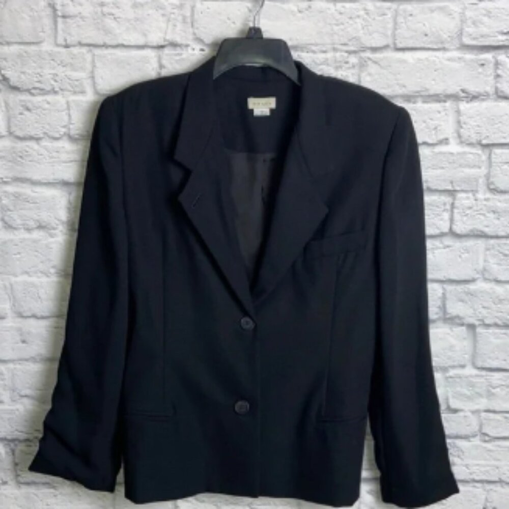 Vintage Mikaela Black 3-Button Blazer Jacket size 12
